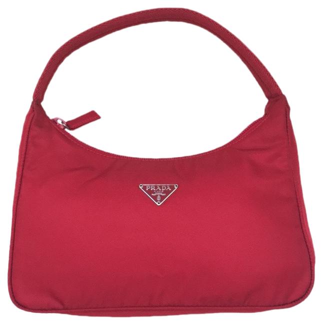 Prada Red Nylon Hobo Bag