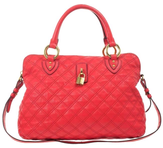 Prada Red Quilted Leather rio Convertible Satchel