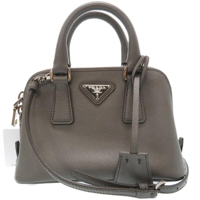 Prada Saffiano Bl0851 2way Mini Handbag Marmo 0113 Gray Leather Satchel