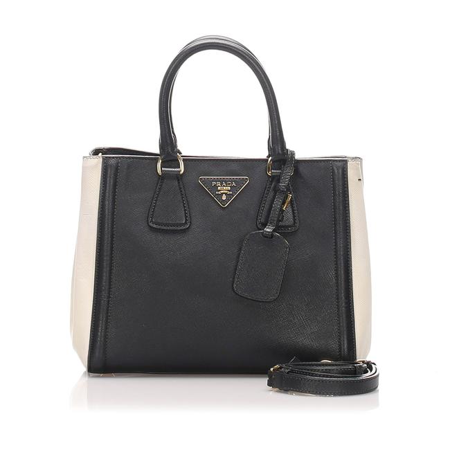 Prada Saffiano Black Leather Satchel