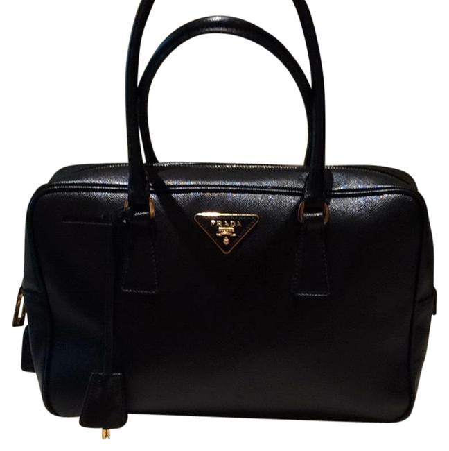 Prada Saffiano Black Satchel