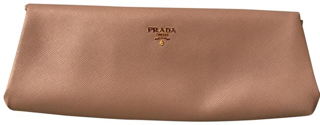 Prada Saffiano East west Frame Blush Cammeo Cammeo pink Pink Leather Clutch