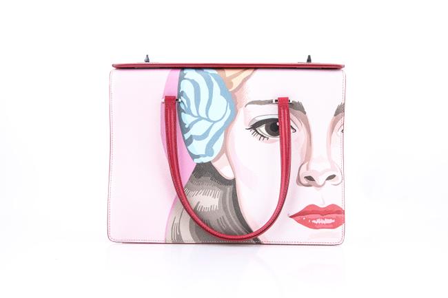 Prada Saffiano Print Off WhiteRed Alabastro+fuoco Red Leather Satchel