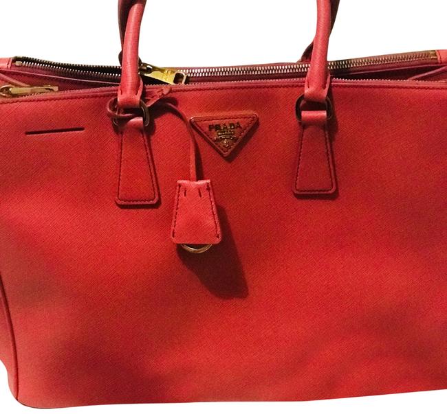 Prada Salmon Pink Stafiano Leather Satchel