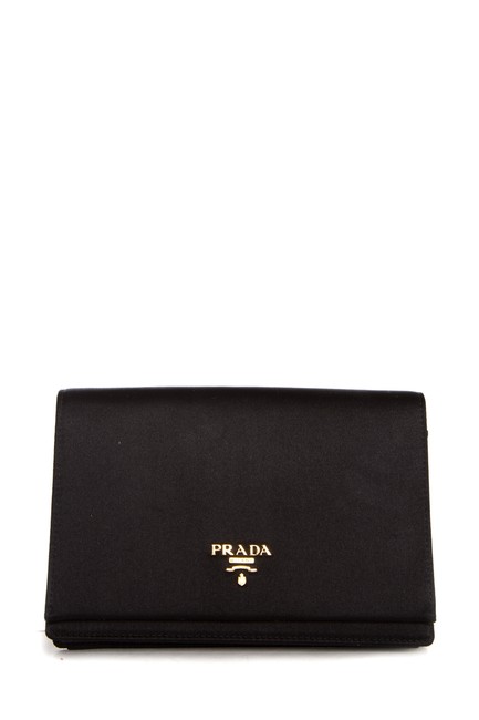 Prada Satin Black Clutch