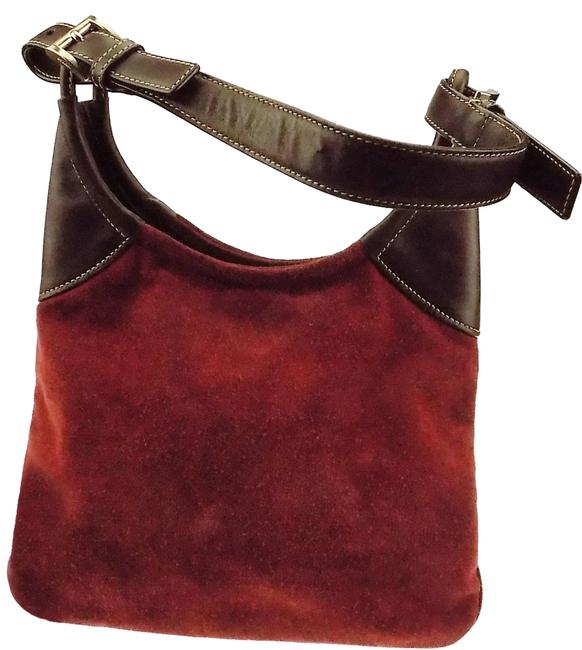 Prada Shoulder 092 LeatherSuede Hobo Bag