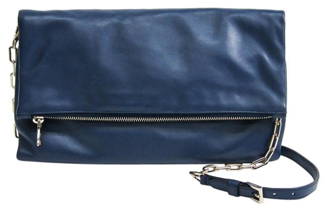 Prada Shoulder Bag Bt0973 Womens Bluette Leather Clutch