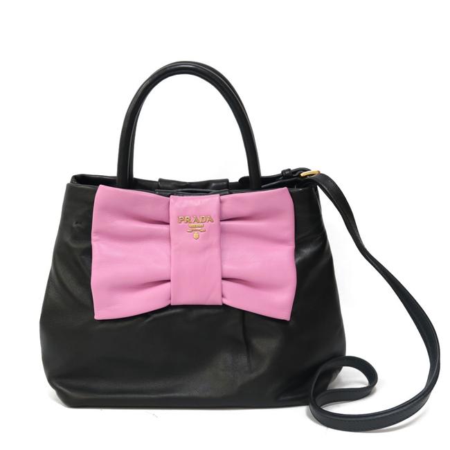 Prada Shoulder Bag Handbag Ladies Black Satchel