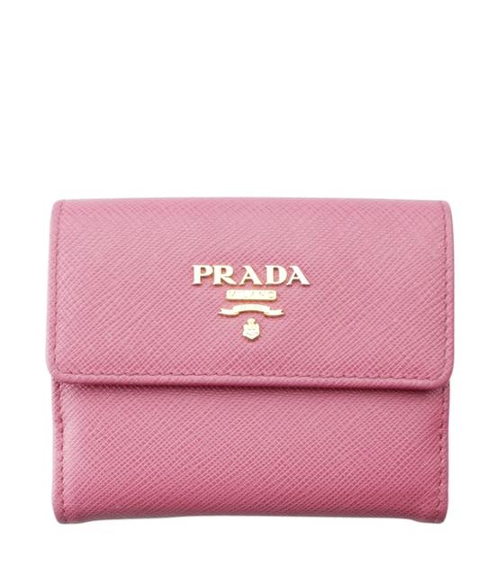 Prada Snap Wallet 155289 Pink Leather Satchel