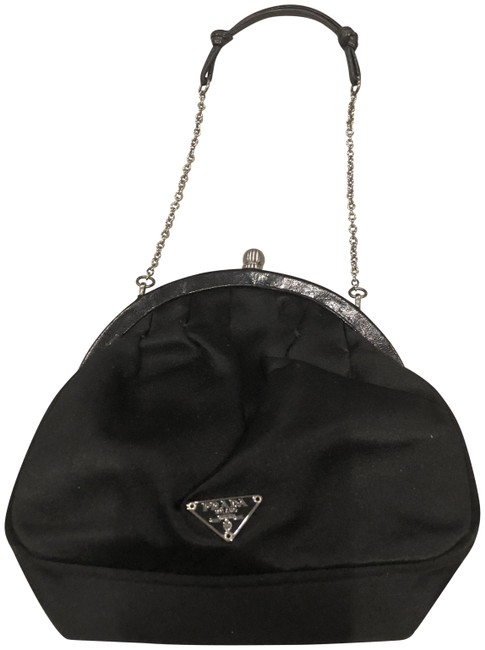 Prada Soft Black Leather Clutch