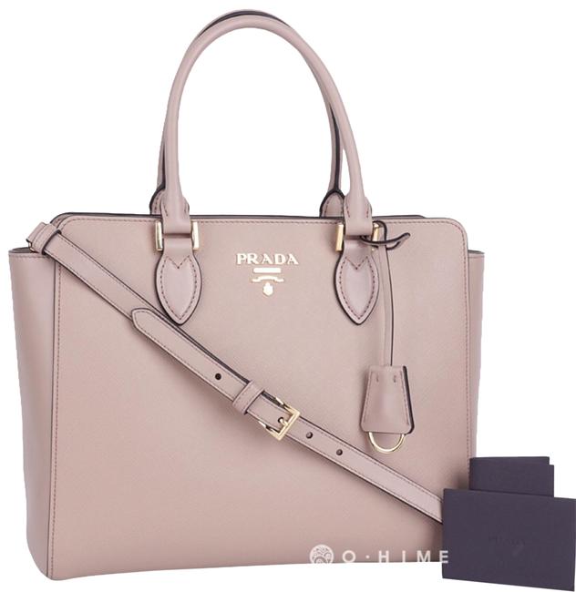 Prada Soft C Cipria Saffiano Satchel