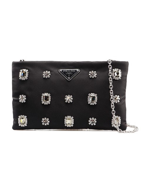 Prada Spk Tessuto Soft Black Nylon Clutch