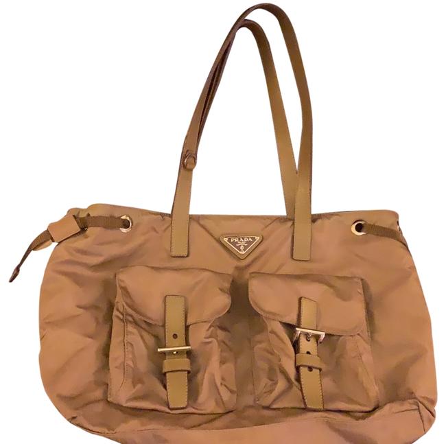 Prada Tan Nylon Satchel