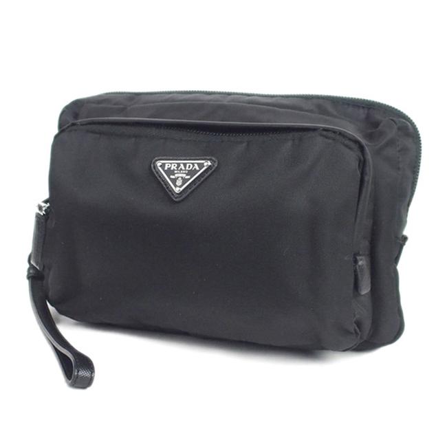 Prada Tessuto Black Nylon Clutch