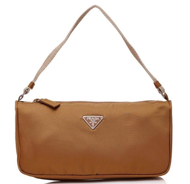 Prada Tessuto Brown Nylon Satchel