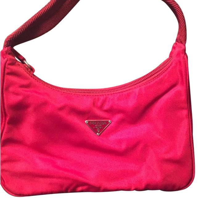 Prada Tessuto Necessaire Red Nylon Satchel