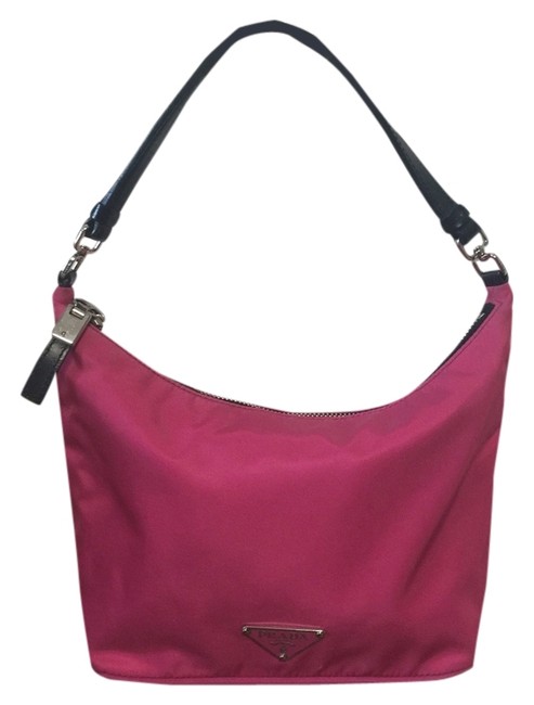 Prada Tessuto Sirio Fuchsia Nylon Hobo Bag