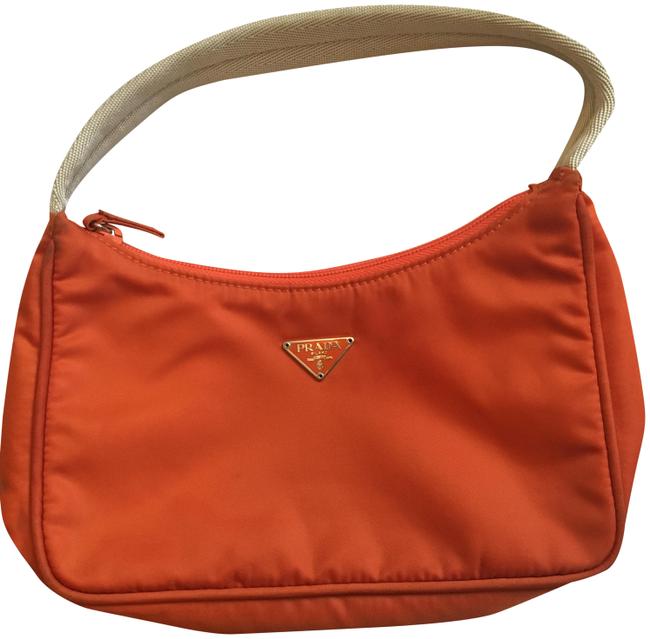 Prada Tessuto Sport Handle Orange Nylon Hobo Bag