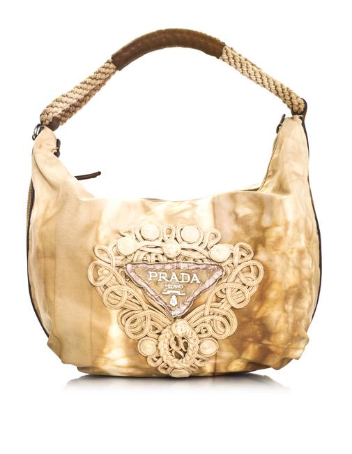Prada Tessuto Tie dye Beige Nylon Hobo Bag