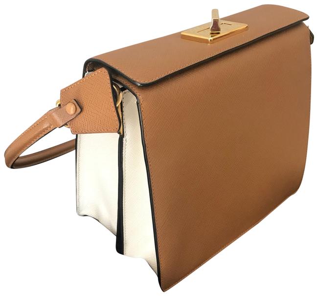 Prada Tote Bag Brown Brown Leather Satchel