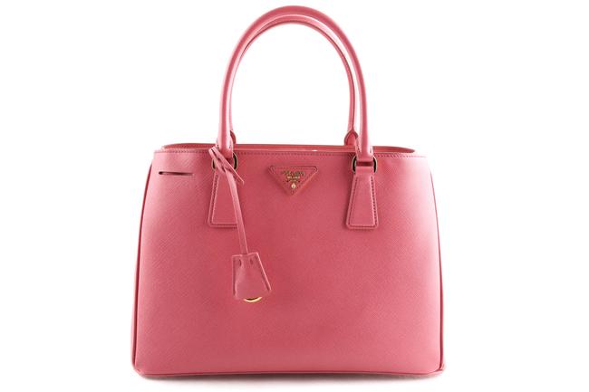 Prada Tote Bag Lux Tamaris Pink Saffiano Leather Satchel