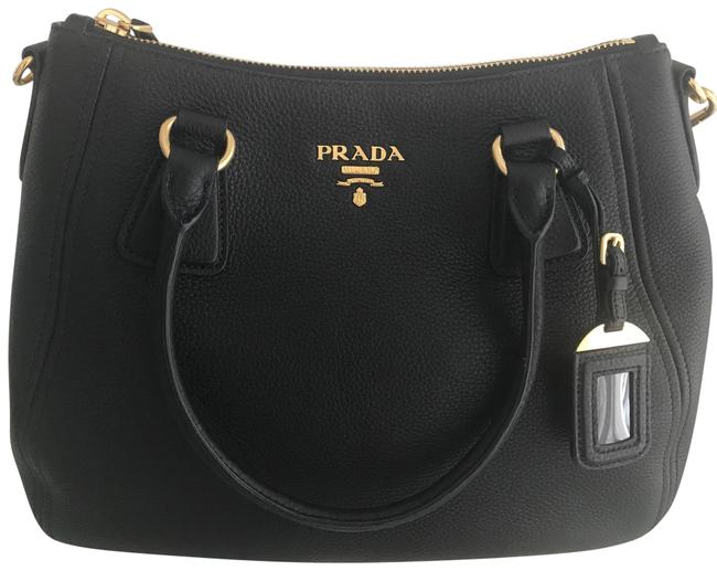 Prada Tote Black Leather Satchel