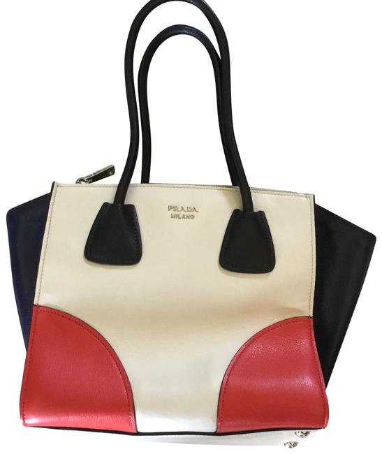 Prada Tricolor Tote  Satchel
