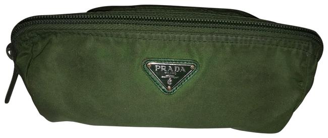 Prada Velo Kelly Green Nylon Clutch