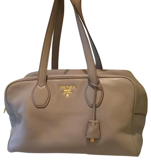 Prada Vitello Daino Large Argilla Leather Satchel
