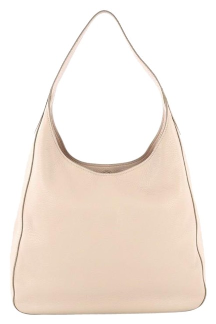Prada Vitello Daino Pocket Medium Pale Pink Leather Hobo Bag