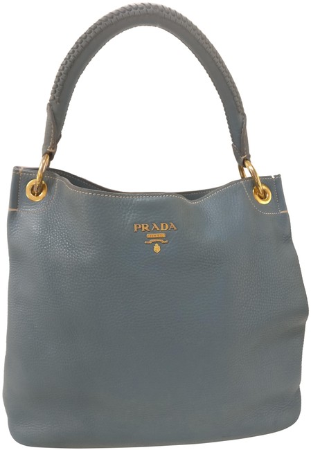 Prada Vitello Daino Shoulder Leather Hobo Bag