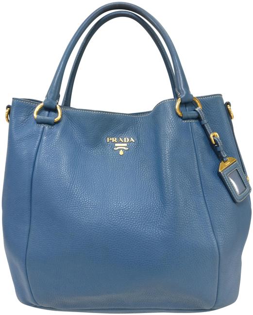 Prada Vitello Daino Shoulder Tote Leather Hobo Bag