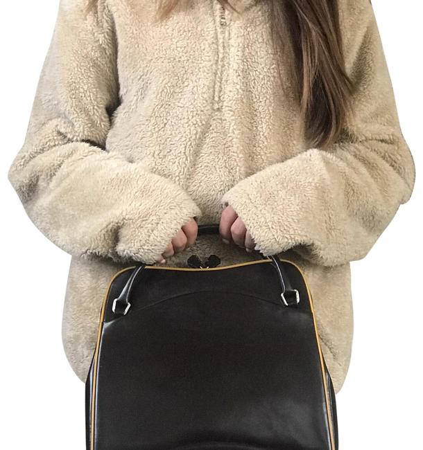 Prada Vitello Frame Brown  Yellow Satchel