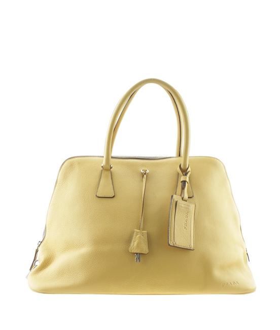 Prada Vs0024 166656 Yellow Leather Satchel