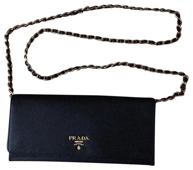 Prada Wallet on Chain Wallet on chain Saffiano Leather Clutch
