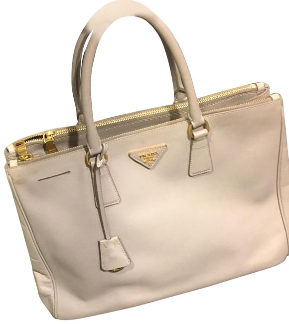 Prada White Leather Satchel