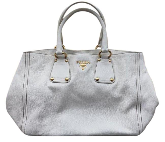 Prada Whitewash Leather Hobo Bag