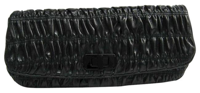 Prada Womens Black Leather Clutch