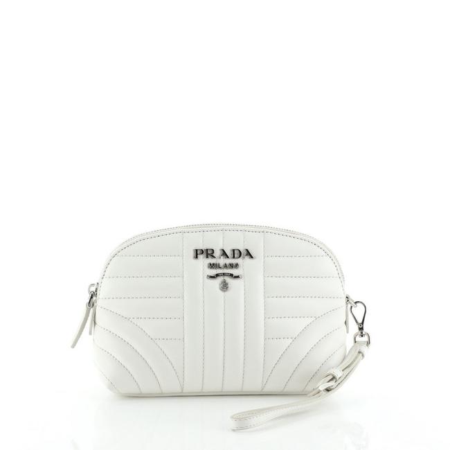 Prada Wristlet Pouch Diagramme Quilted Leather Clutch
