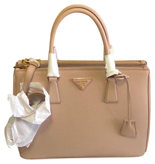 Prada CipriaBeige Saffiano Leather Shoulder Bag