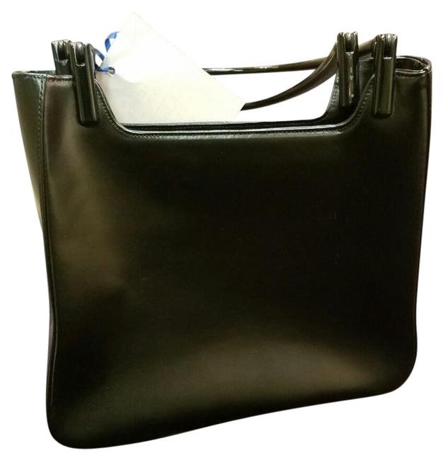 Prada 1234 Black Leather Shoulder Bag
