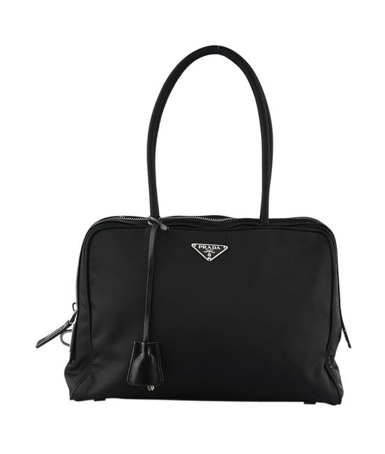 Prada 130528 Black Nylon Shoulder Bag