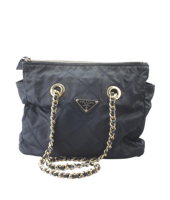 Prada 154321 Blue Nylon Shoulder Bag