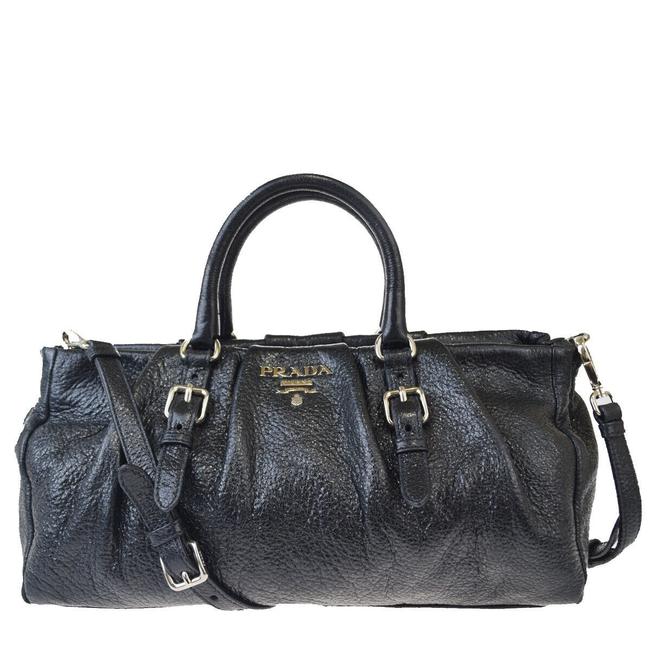 Prada 2way Black Leather Shoulder Bag