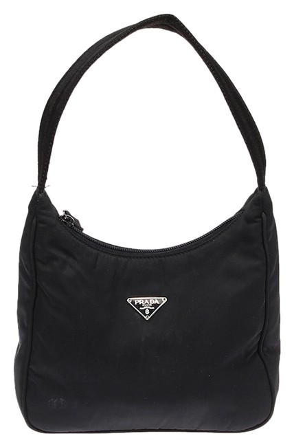 Prada 30135 Black Nylon Shoulder Bag