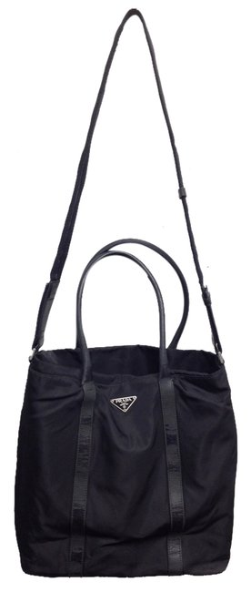 Prada #3906 Expandable Drawstring Large Tote Nylon Cross Body Shoulder Bag