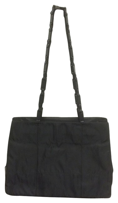 Prada #4059 Drawstring Blaack Nylon Chain Shoulder Bag