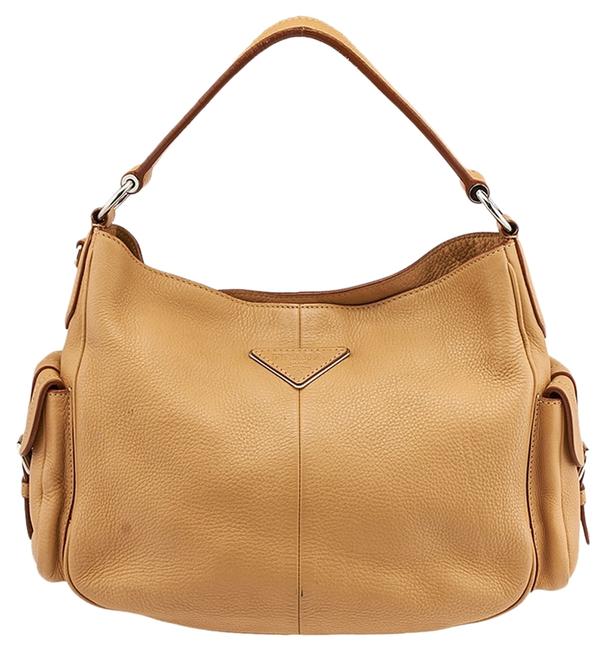 Prada 63141 Tan Leather Shoulder Bag