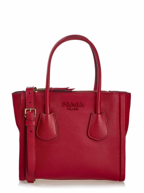 Prada #65138 Red Leather Shoulder Bag