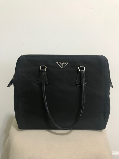 Prada And Leather Black Nylon Shoulder Bag